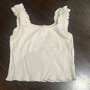 Ruffled Strap Tank Top